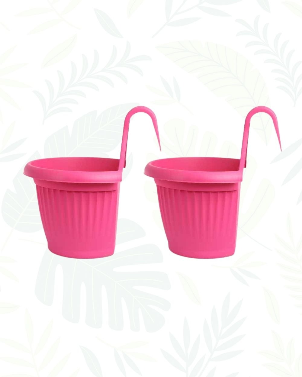 SET OF 2 BELLO HOOK POT 7 In - 7 Inch, Pink