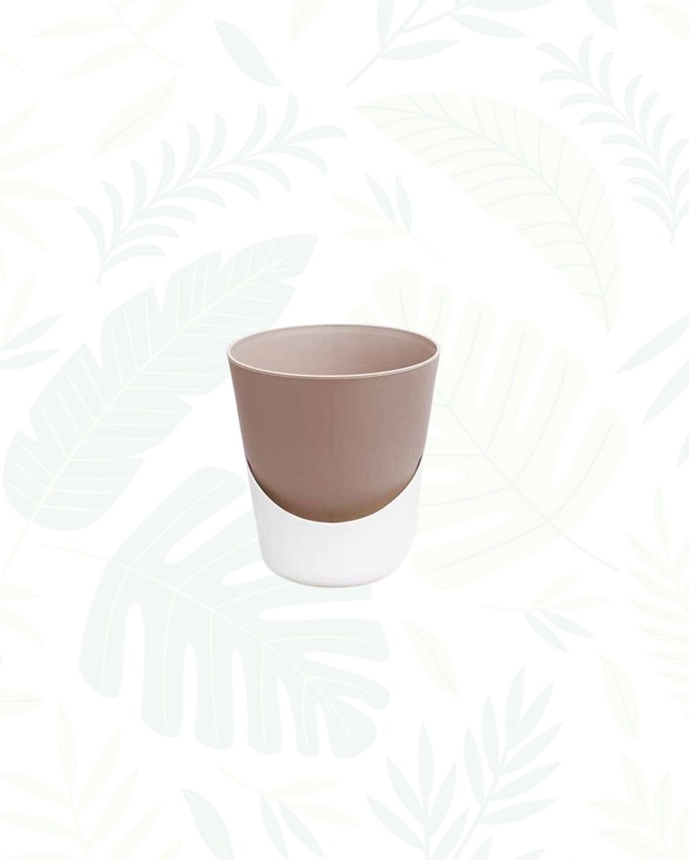 ATLANTIS SELF-WATERING PLANTERS - 4 Inch, Mocca & White