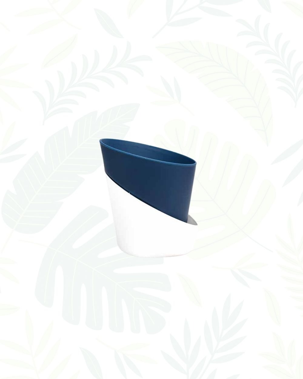 ATLANTIS SELF-WATERING PLANTERS - 4 Inch, Midnight Blue & White