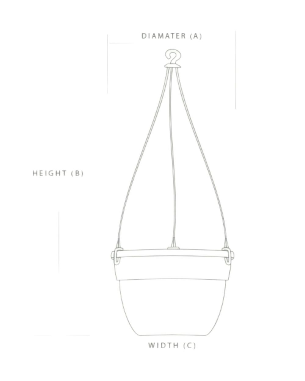 CORSICA HANGING BASKET PLANTER - 7 Inch, Teracota