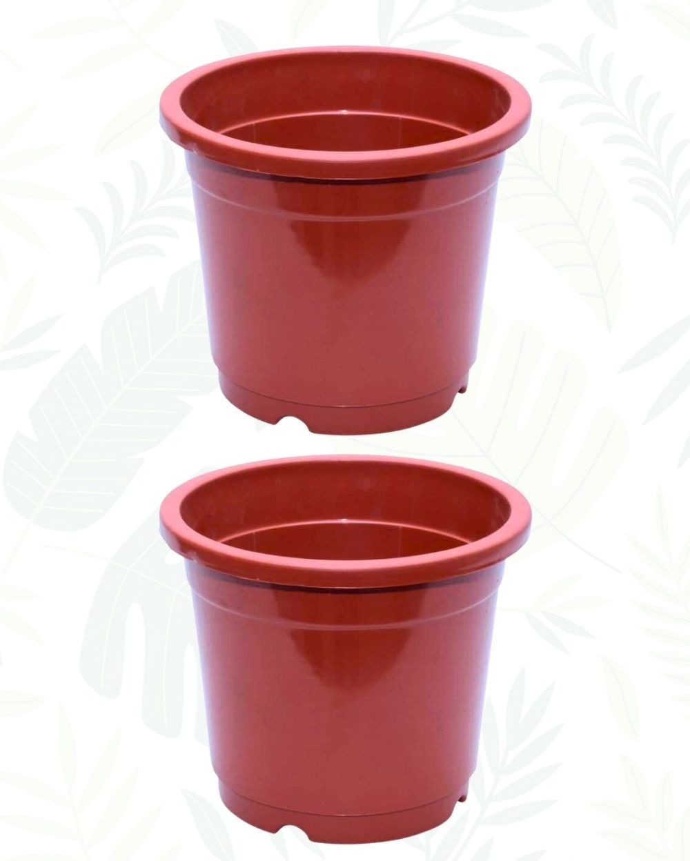 Set of 2 Nursery Pots - 7 Inch, Brown