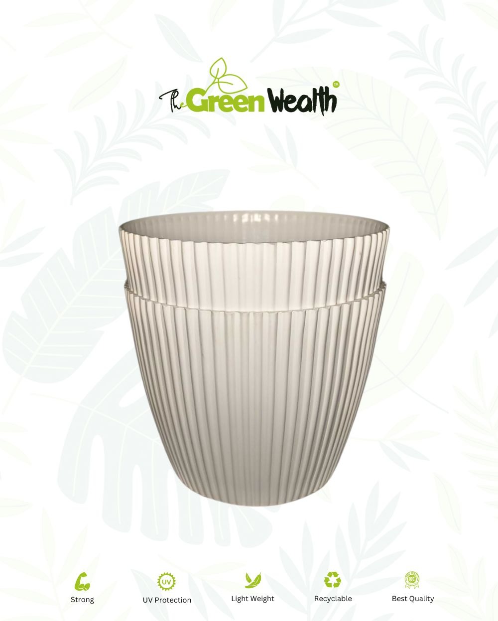 Set of 2 Mega Pots - 9.5 Inch, White