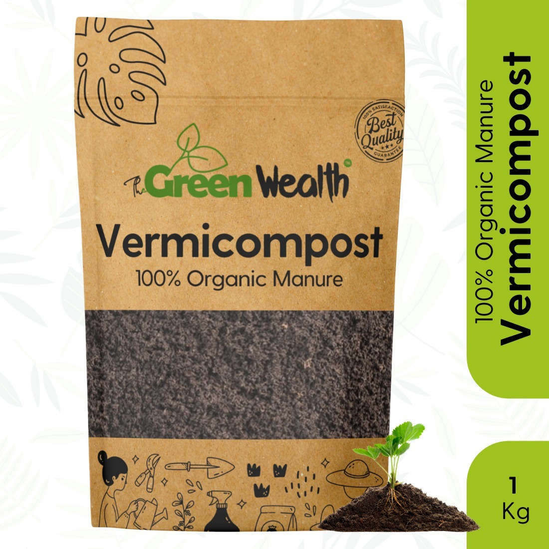 TheGreenWealth Vermicompost - 1 KG