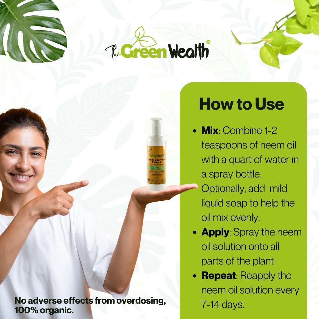 TheGreenWealth Neem Oil Natural Insect Repellent - 100 ML