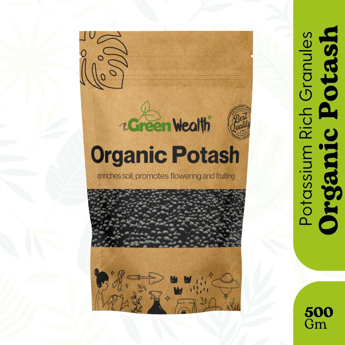 TheGreenWealth Organic Potash Granules for Plants - 0.5 KG