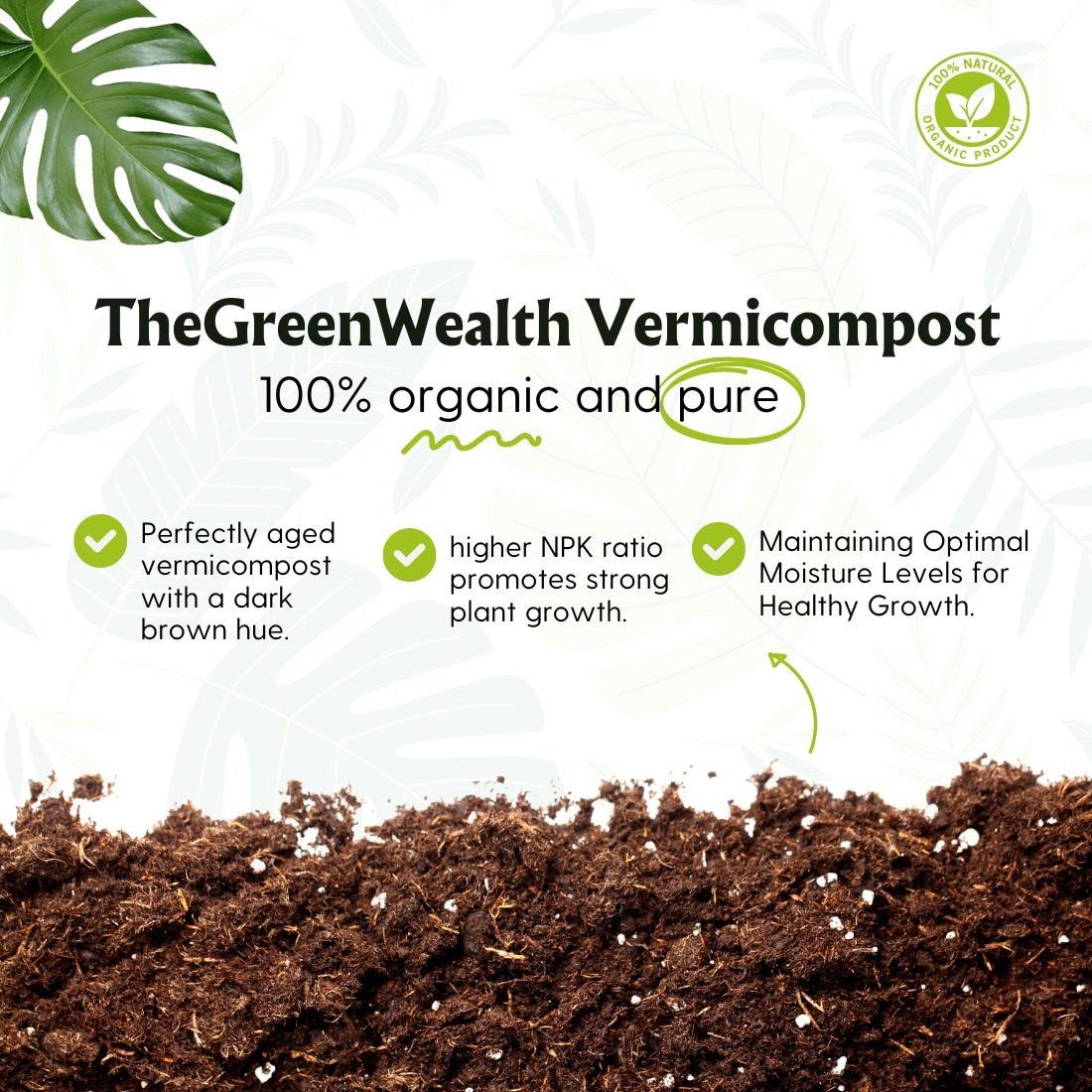 TheGreenWealth Vermicompost - 1 KG