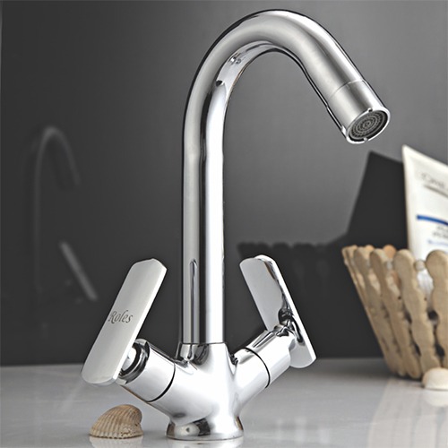 "2-in-1 Hot and Cold Basin Mixer - Convenient Temperature Control