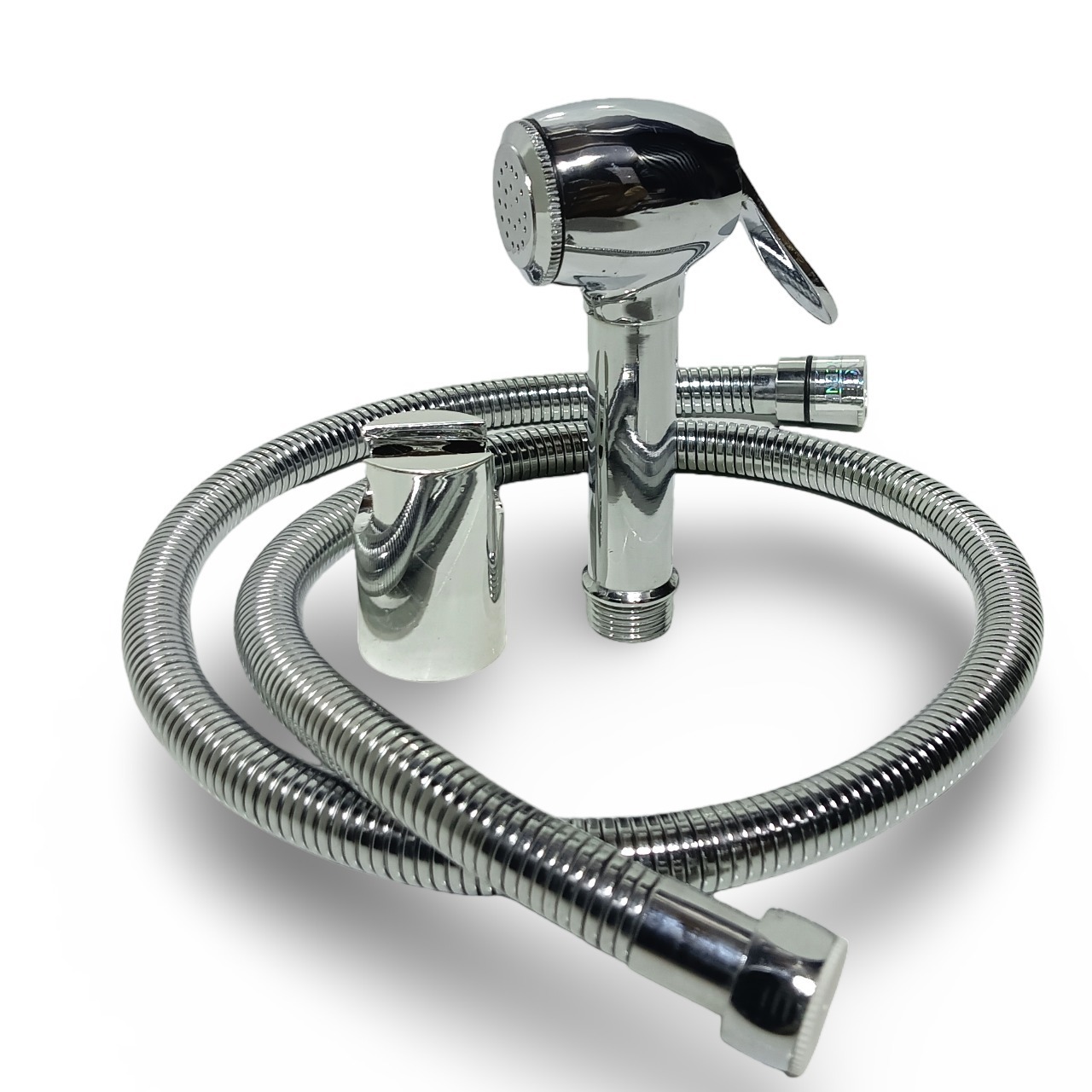 Multi-Purpose Wall Mounted Faucet Jet Holder - White | Durable & Easy to Install | Ideal for Bathrooms | Brass with Chrome Plated Finish