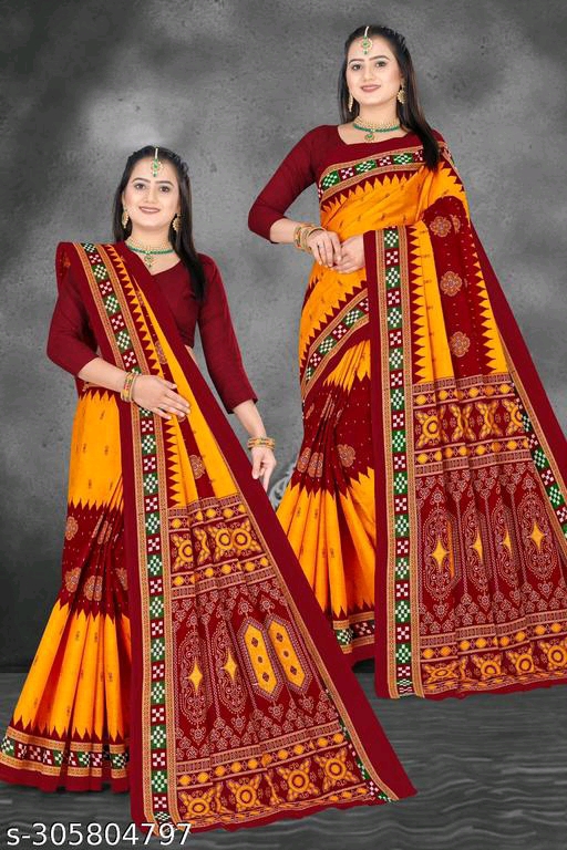 Fabulous Narayanpet Pure Cotton Saree With Running Blouse