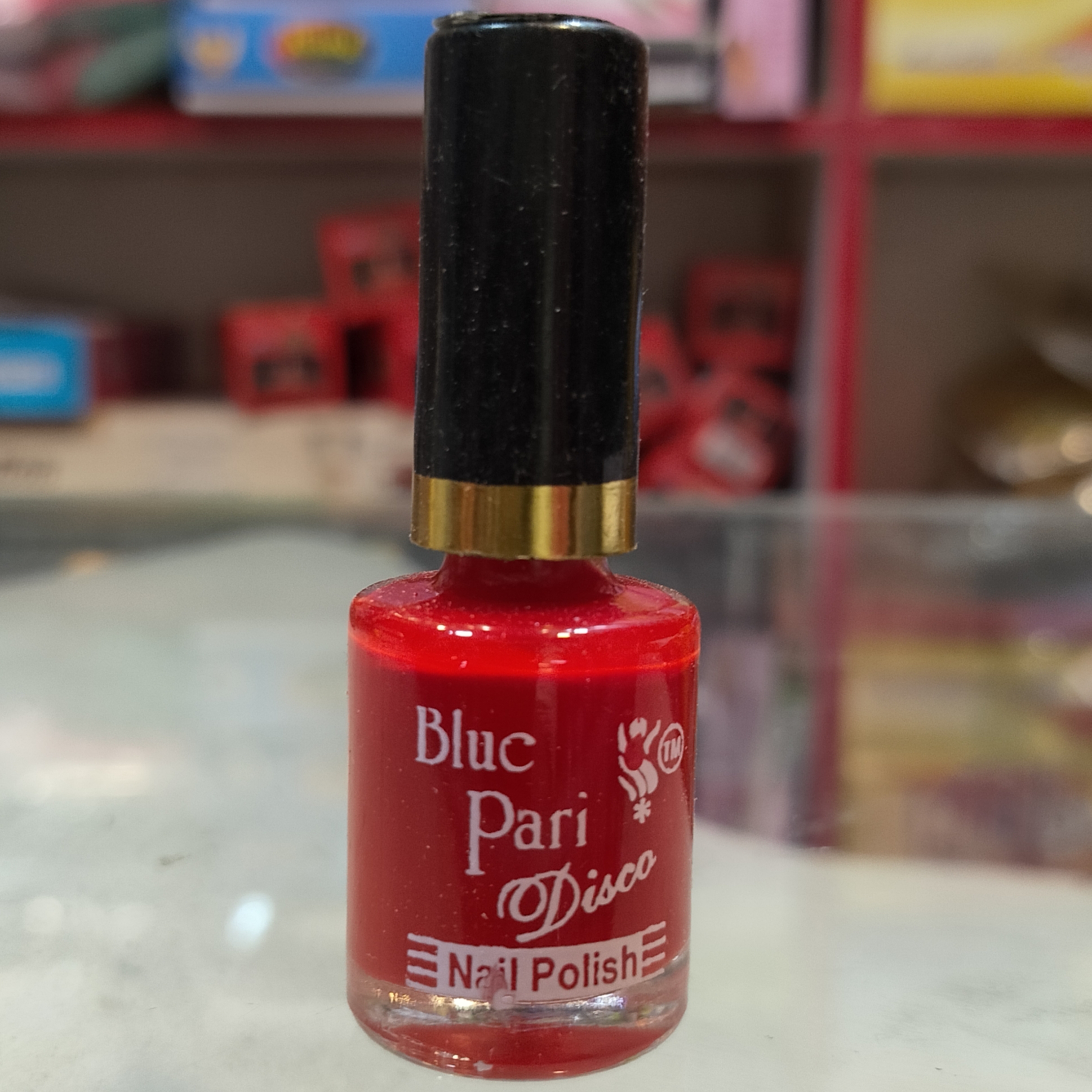 Blue Pari Disco Nail Paint Per Box 12 Pic - Red