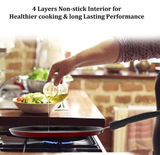 Non Stick Dosa Pan With Accessories - 25 Cm