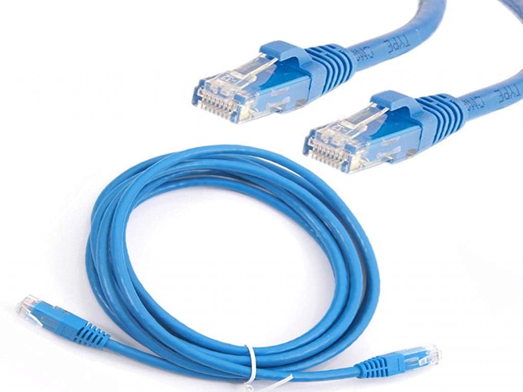 1.5 Meters / 5 Feet - RJ45 CAT 6 Ethernet Patch/LAN Cable for Router Modem Computer Laptop - Blue/Random Color
