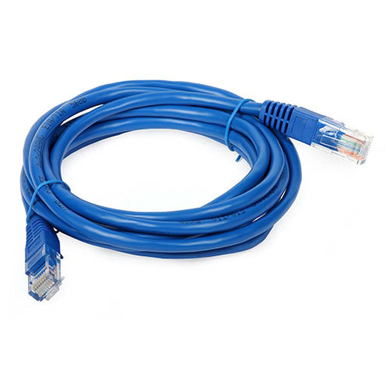 1.5 Meters / 5 Feet - RJ45 CAT 6 Ethernet Patch/LAN Cable for Router Modem Computer Laptop - Blue/Random Color