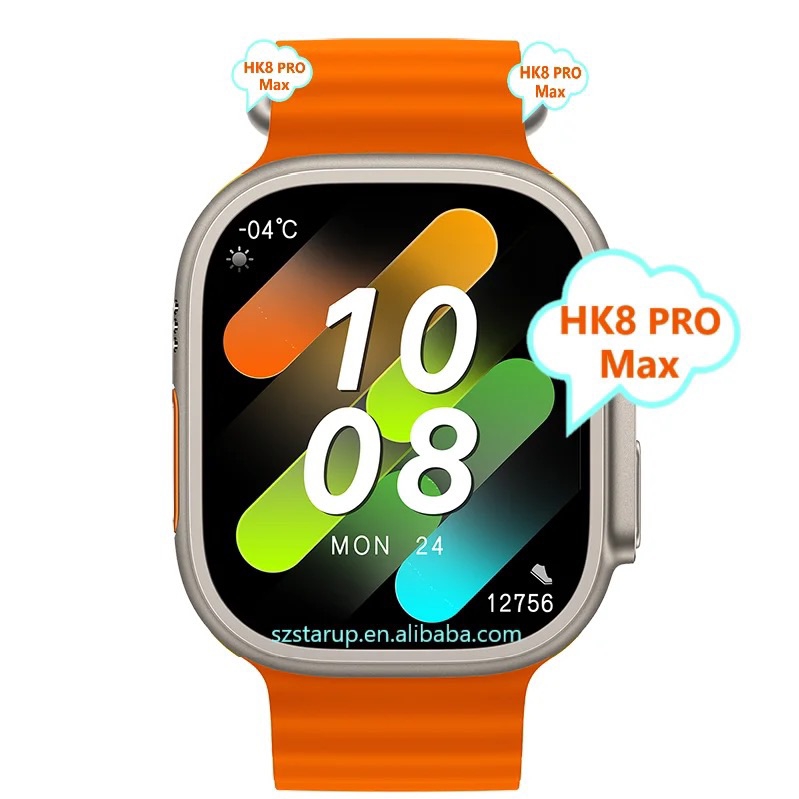 HK 8 PRO MAX Series 8 ultra series 8  49mm - Web Orange