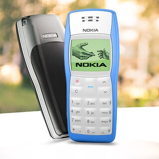 Refurbished Nokia 1100 (Single SIM, 1.2 Inch Display, Assorted Colour ) - Superb Condition, Like New - Black