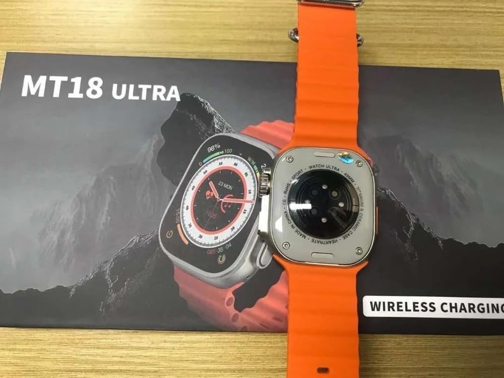 New MT18 Ultra Watch Smartwatch Bluetooth Calling Smart Watch - Web Orange