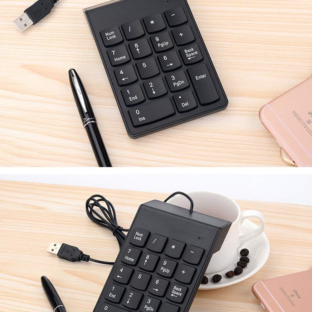 USB 2.0 Wired Numeric Keypad Slim Mini Number Pad Digital Keyboard 18 Keys Numpad for iMac/Mac Pro/MacBook/MacBook Air/Pro Laptop PC Notebook Desktop.