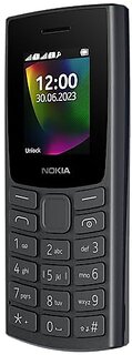 Nokia 105 Refurbished (Dual Sim 1000 mAh Battery, 1.8 Inch Display Black (Model 2023) - Black