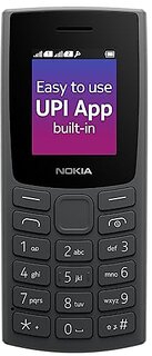 Nokia 105 Refurbished (Dual Sim 1000 mAh Battery, 1.8 Inch Display Black (Model 2023) - Black