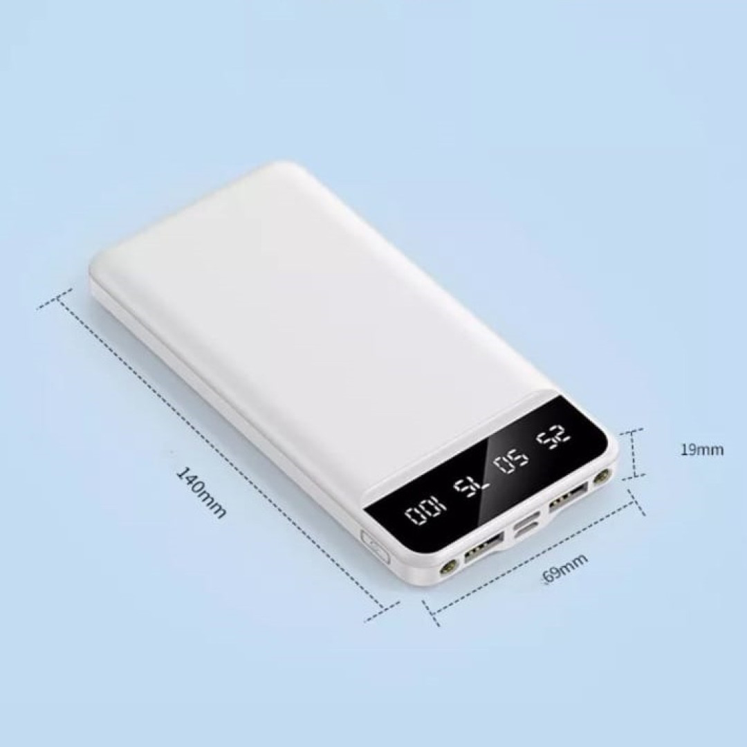 Power Bank 10000 mAh Best Qaulity Fast Charging 20w Lithium Polymer  - White