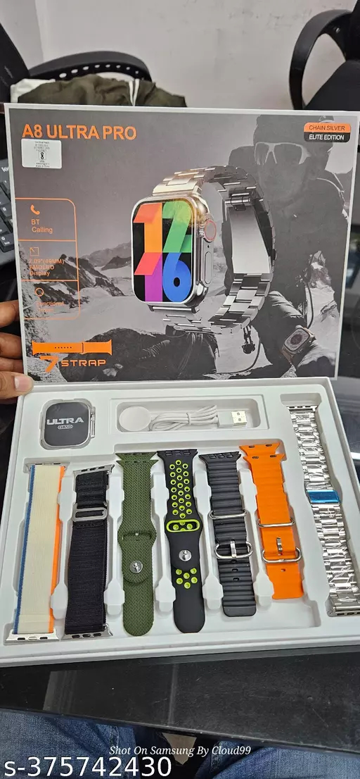 A8 Ultra Ultra Pro Smartwatch With 7 Strap