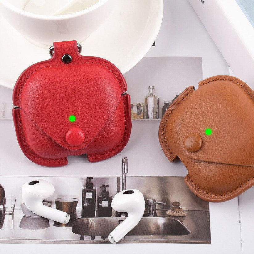 3RD Generation Button Pouch Leather AirPods Cases Cover (Pack of 3) - Black