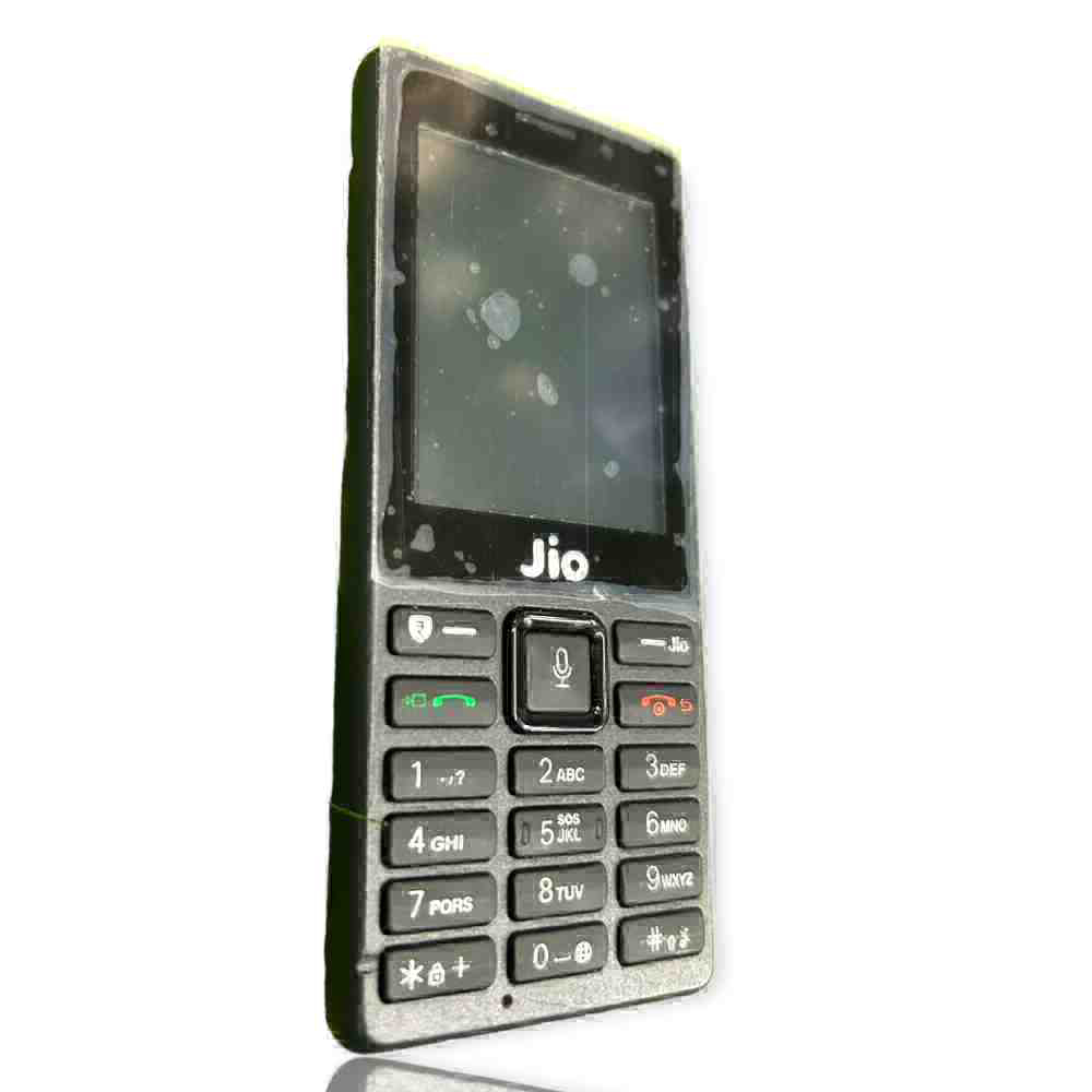 Refurbished Random Model Jio Phone 2.4 Screen Size 2000mAh Battery, Charger & Blue Box Packing & Very good condition - Black