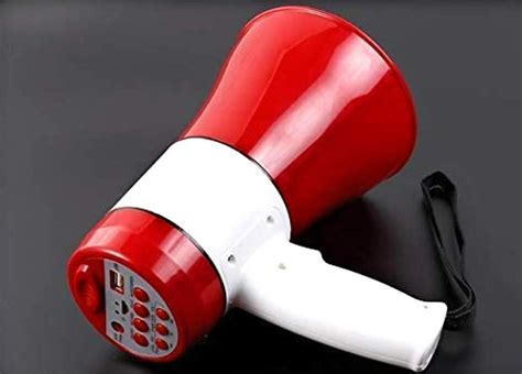 30 Watts Handheld Megaphone With Recorder Usb And Memory Card Input For Announcing; Talk; Record; Play; Siren; Music With Battery And Charger Primum Quality