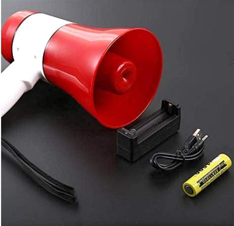 30 Watts Handheld Megaphone With Recorder Usb And Memory Card Input For Announcing; Talk; Record; Play; Siren; Music With Battery And Charger Primum Quality