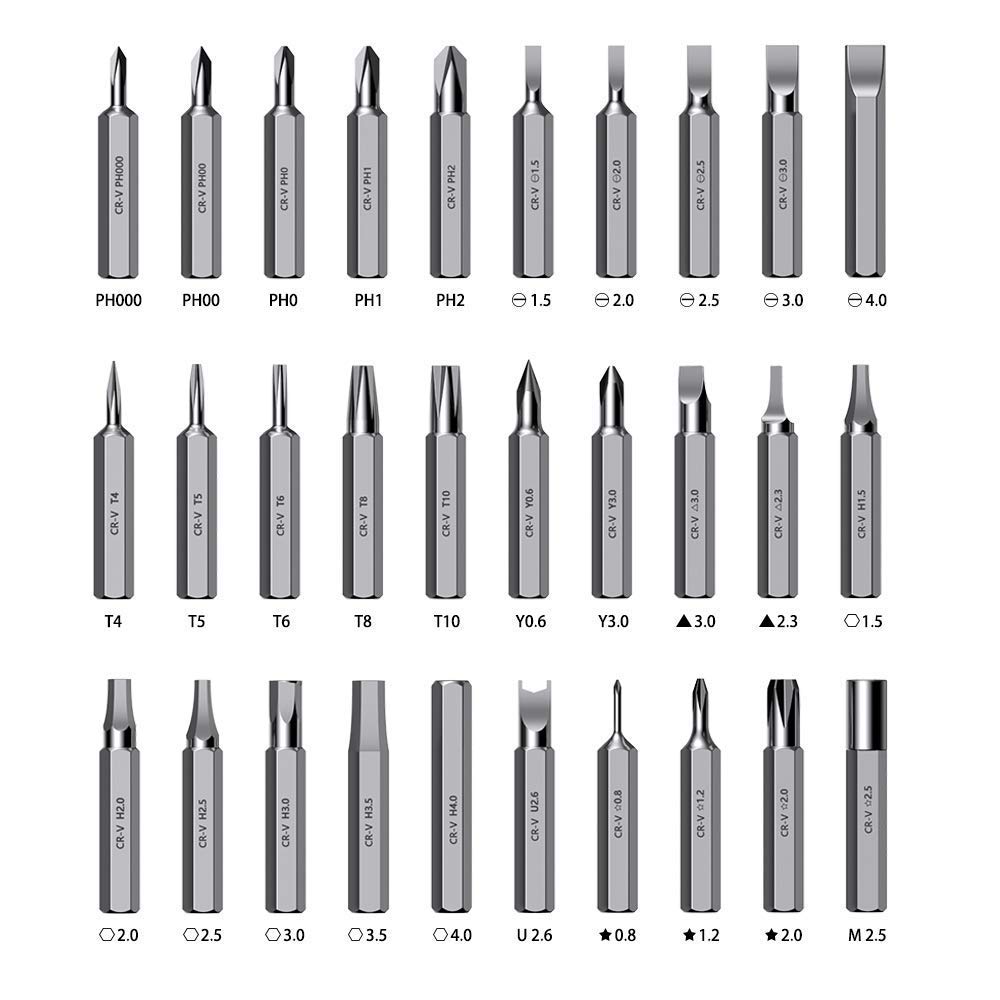 32 in 1 Interchangeble Multipurpose Mini Screwdriver Set Magnetic Slot Wrench Bits Repair Tools Kit Set Combination Screwdriver Set for Home Appliance,Laptop,Mobile,Computer