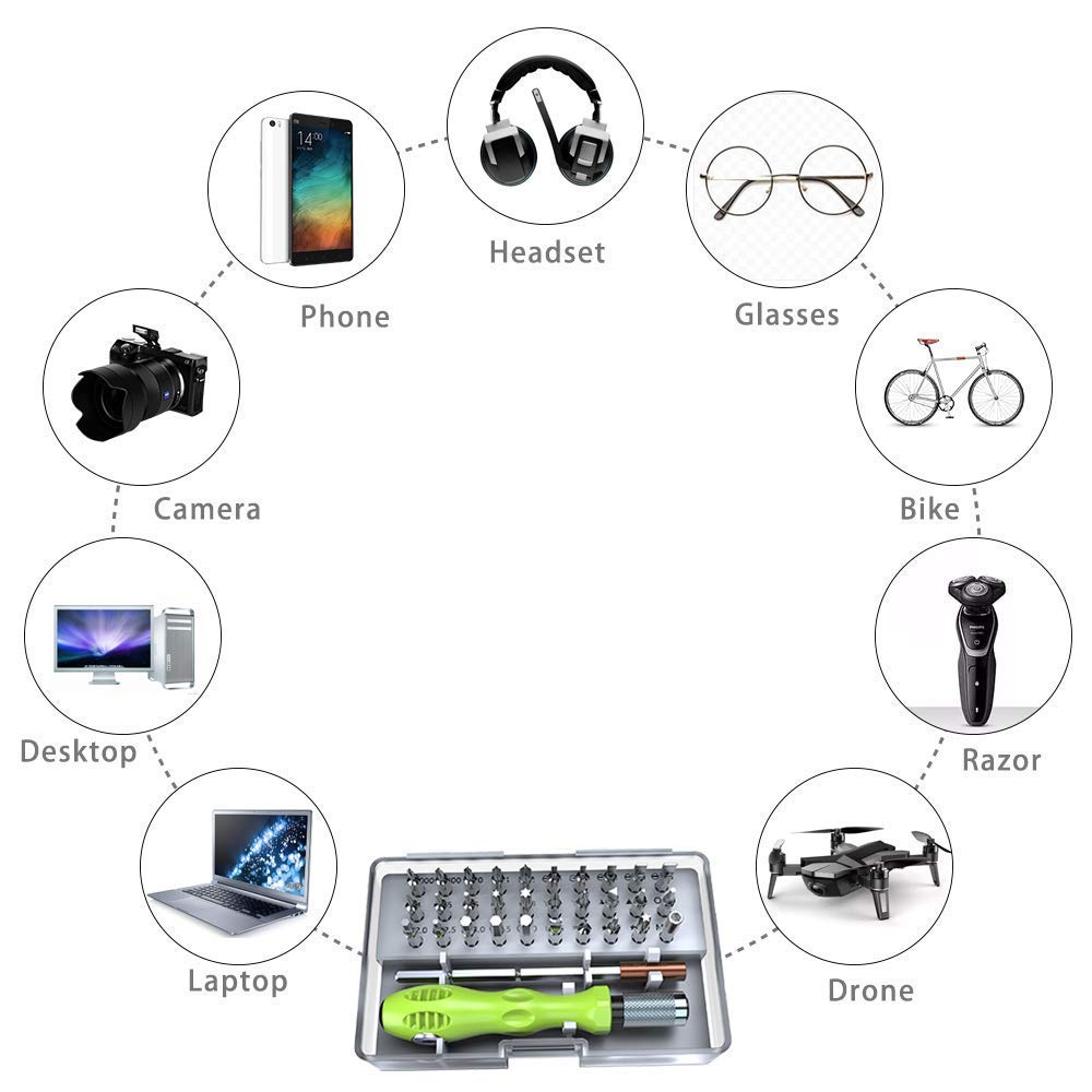 32 in 1 Interchangeble Multipurpose Mini Screwdriver Set Magnetic Slot Wrench Bits Repair Tools Kit Set Combination Screwdriver Set for Home Appliance,Laptop,Mobile,Computer