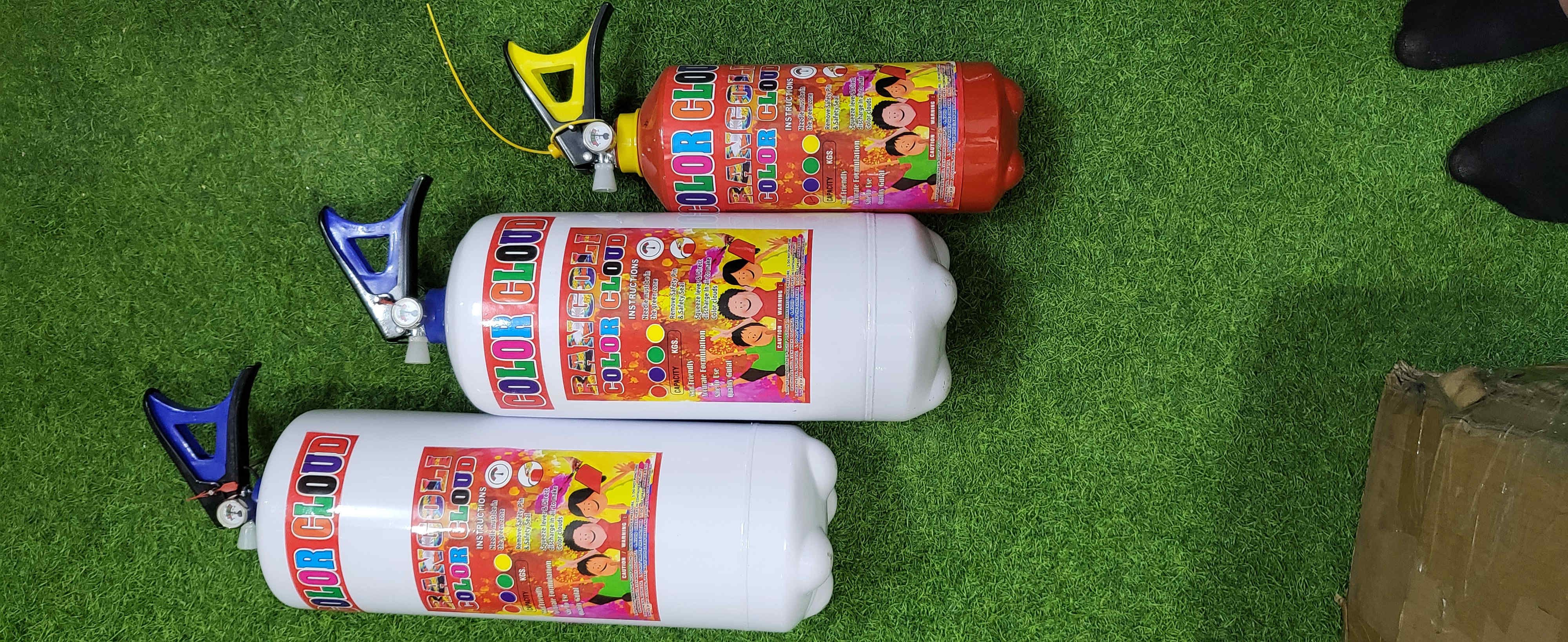 Holi Colour Cloud Holi Gadget | Natural and Herbal Gulal Spray Cylinder for Holi Celebration, Weddings, Photoshoots, Theme Parties - Yellow, 6KG