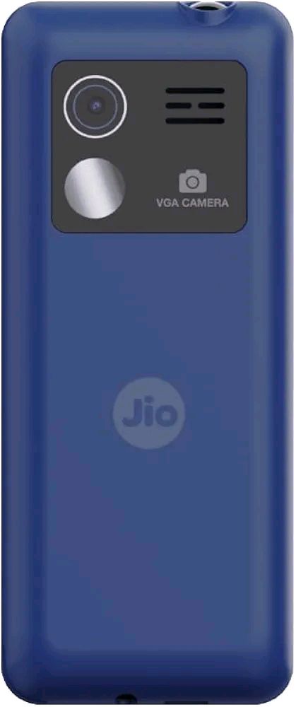 JioBharat V2 4G Phone with JioCinema, JioSaavn, Pay (UPI), Long Lasting Battery, LED Torch, Digital Camera | Blue | Locked for JioNetwork - Black