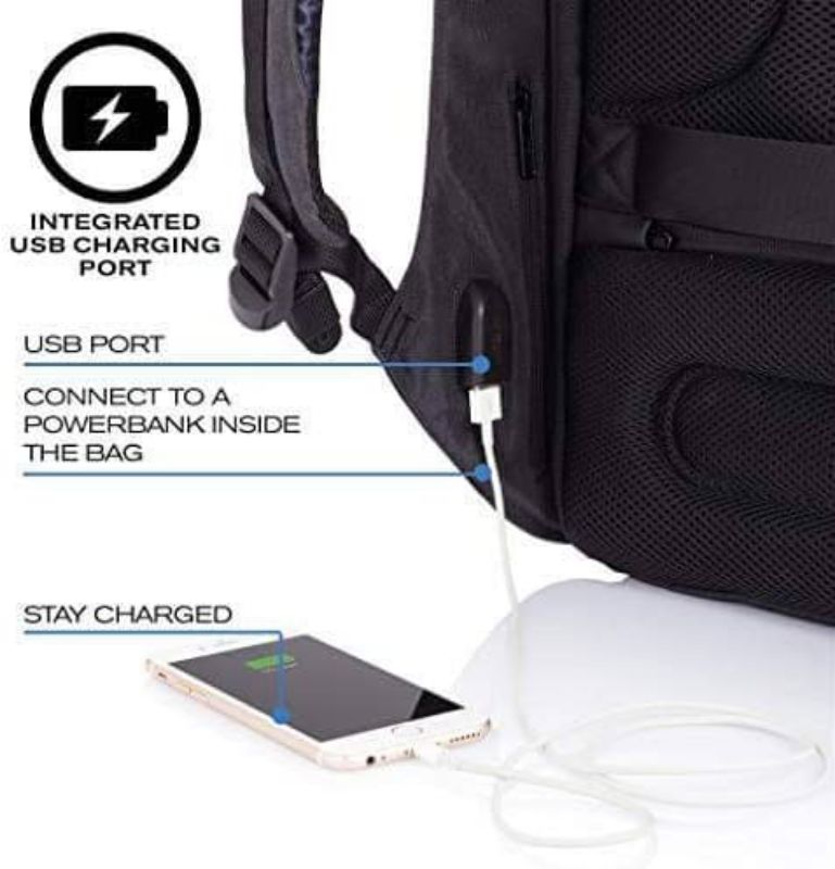 Anti Theft Laptop Bag with USB Cable and Built in Charging Laptop Backpack