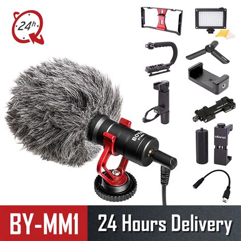 Boy- MM1 Video Auxiliary Unidirectional Microphone Universal Compact on-Camera Mini Recording Mic Directional Condenser For iPhone Android Smartphone Mac Tablet DSLR Camcorder (Black)