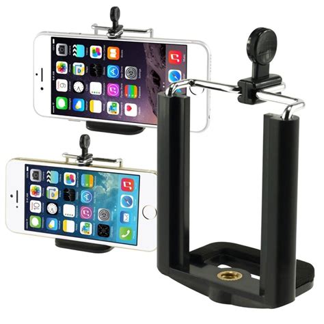 Camera Stand Clip Bracket Holder Tripod Monopod Mount Adapter For Mobile Phone - Black