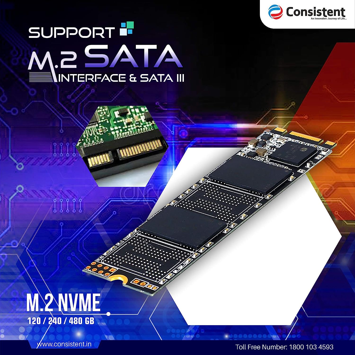 Consistent SSD NVME 5yr warranty - 128GB