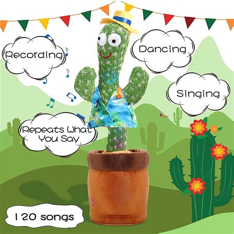 Dancing cactus Toy song singing also repeat what you say