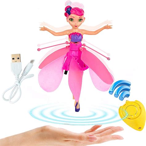 Flying Princess Doll Magic Infrared Induction Control Toy, Play Game RC Flying Toy ,Mini Drone Indoor and Outdoor Toys for Kids Boys Girls 6 7 8 9 10 Year Old Gifts
