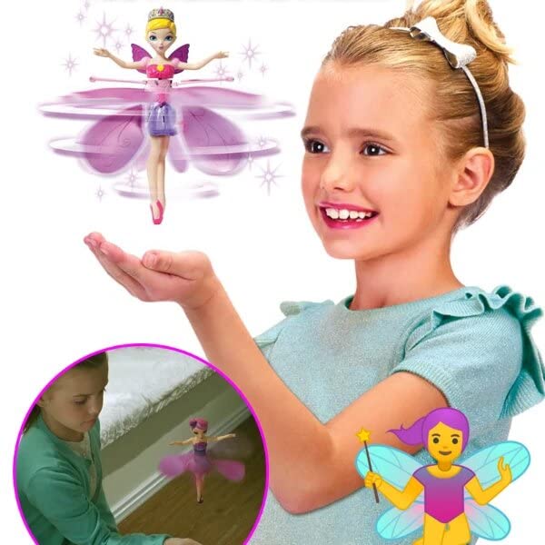 Flying Princess Doll Magic Infrared Induction Control Toy, Play Game RC Flying Toy ,Mini Drone Indoor and Outdoor Toys for Kids Boys Girls 6 7 8 9 10 Year Old Gifts