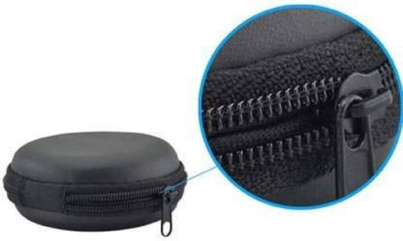 Hard Carrying Case Portable Protection Storage Bag for Earphone Headset Headphone Black (Pack of 2)