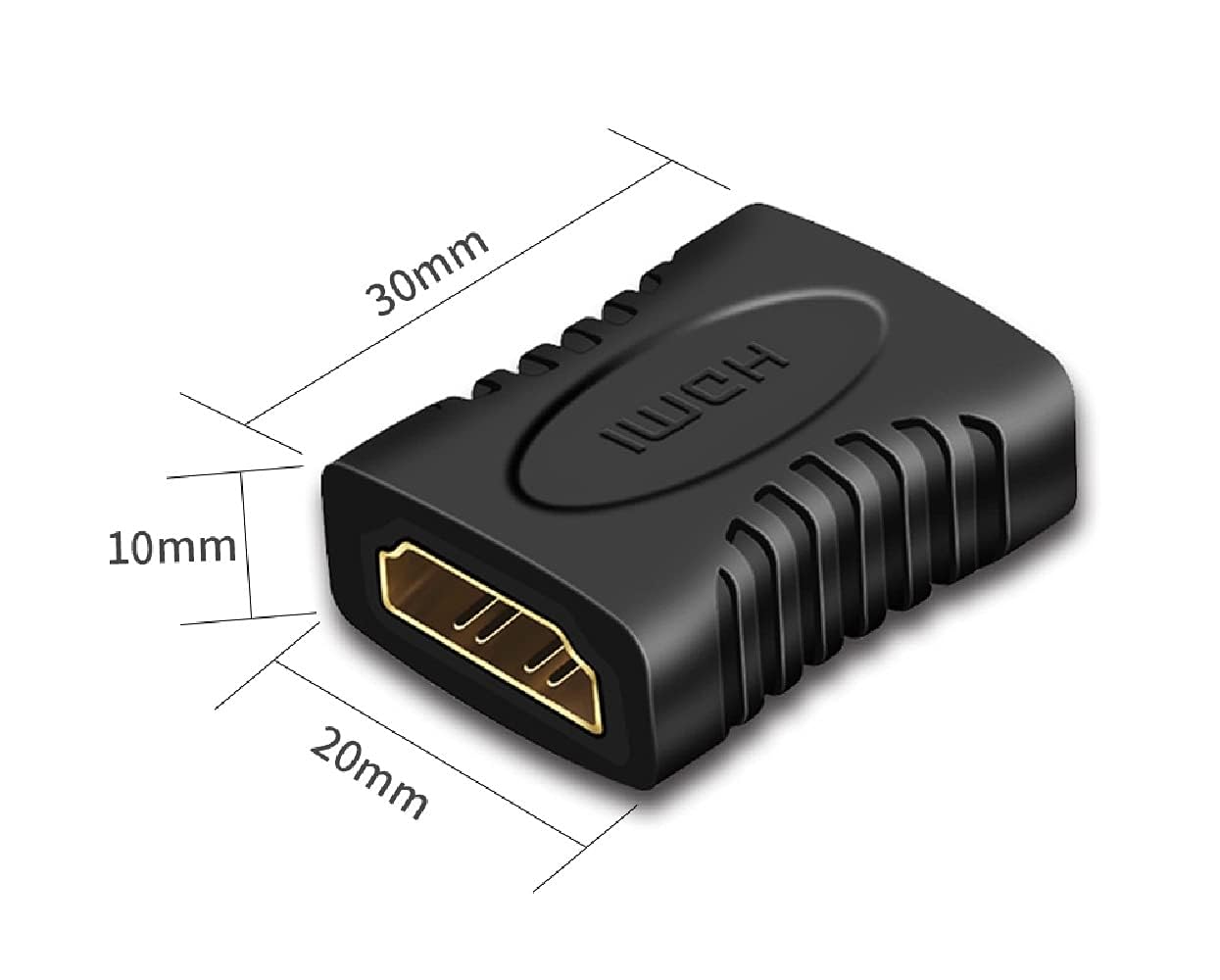 HDMI Female to Female Coupler Extender Adapter Connector (Pack of 5)