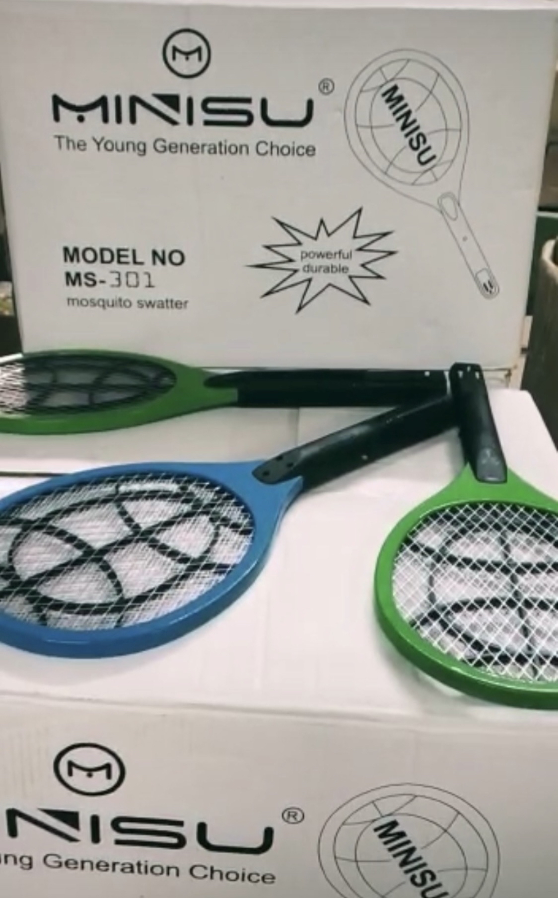 Heavy Duty Rechargeable Mosquito Killer Bat Racket with Powerful Battery