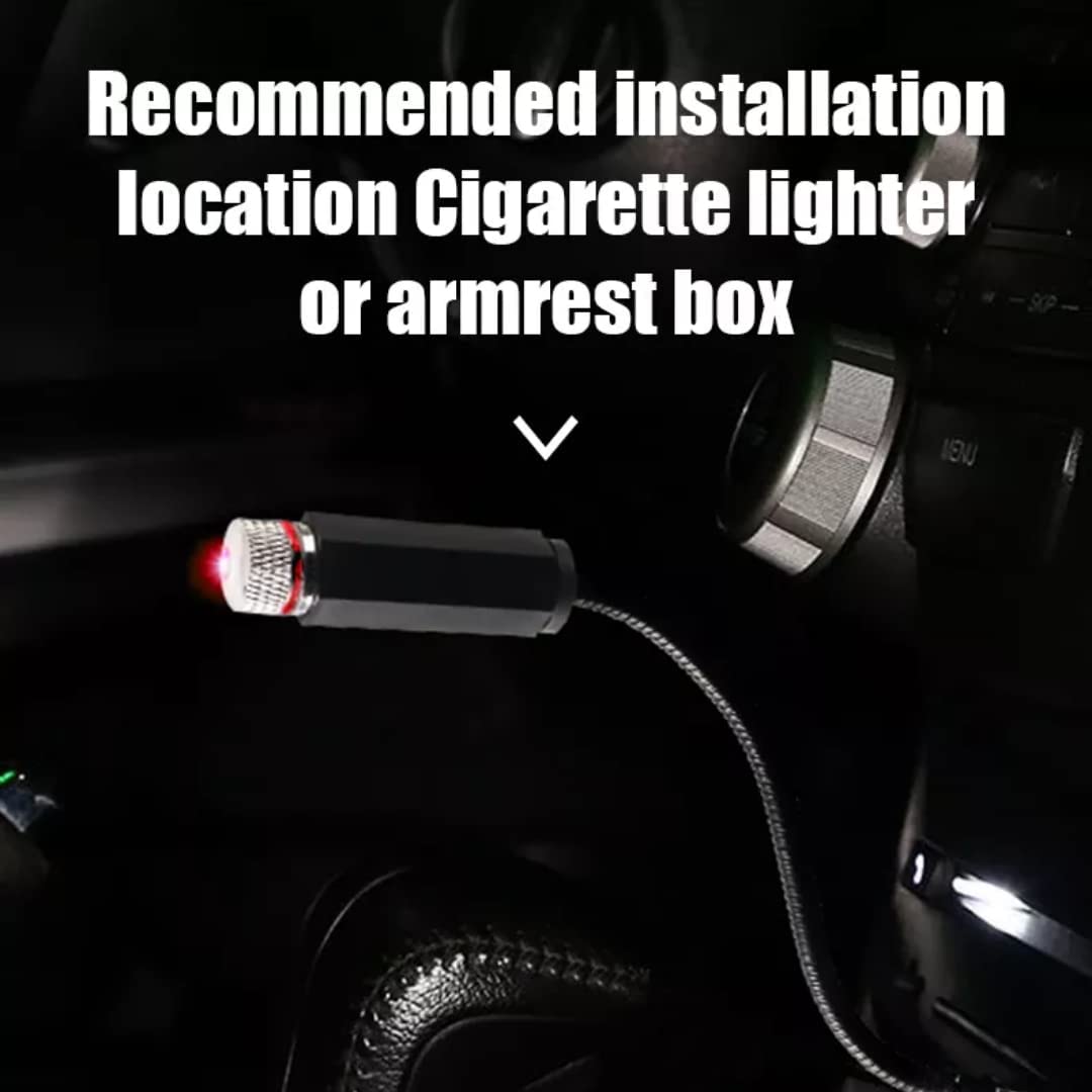 Interior Car Roof Full Projection Laser USB Atmosphere Ambient Star Light LED| USB Portable Adjustable Flexible Interior Car Night Lamp Decorations