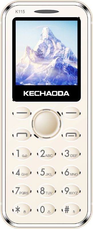 KECHAODA K115 Slim Card Size Dual Sim Phone With External Memory Slot 3.66cm (1.44-Inch) Display Only Mobile Phone & Charging Cable In Box