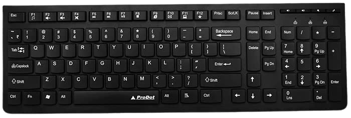 Keyboard (Black) Prodot Wired USB Standard - Black