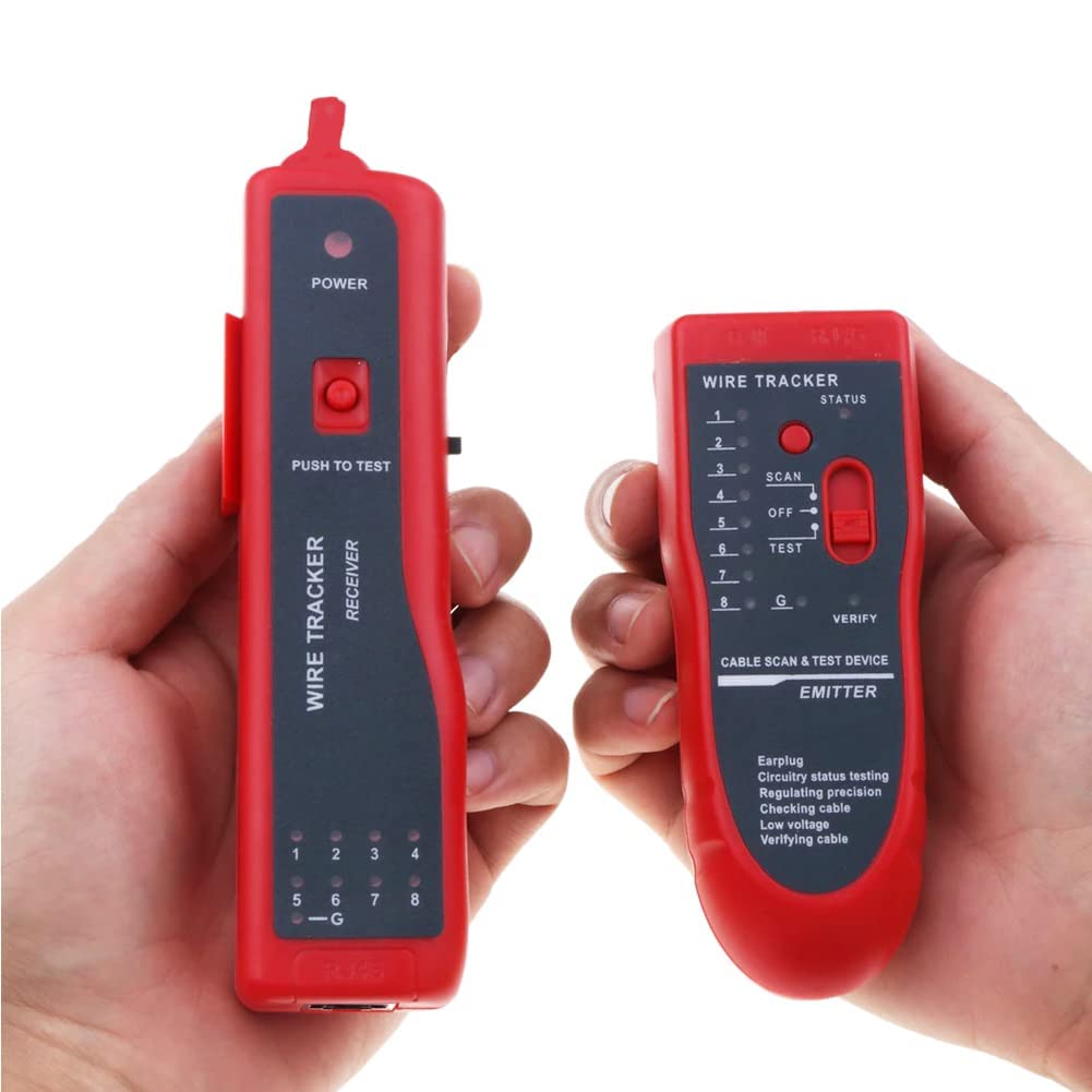 Line Finder For Communication Lines, Network Cable Tester Lan Rj45 Rj11 Cable Wire Tracker Phone Generator Tester Diagnose Tone Networking (WIRE TRACKER)
