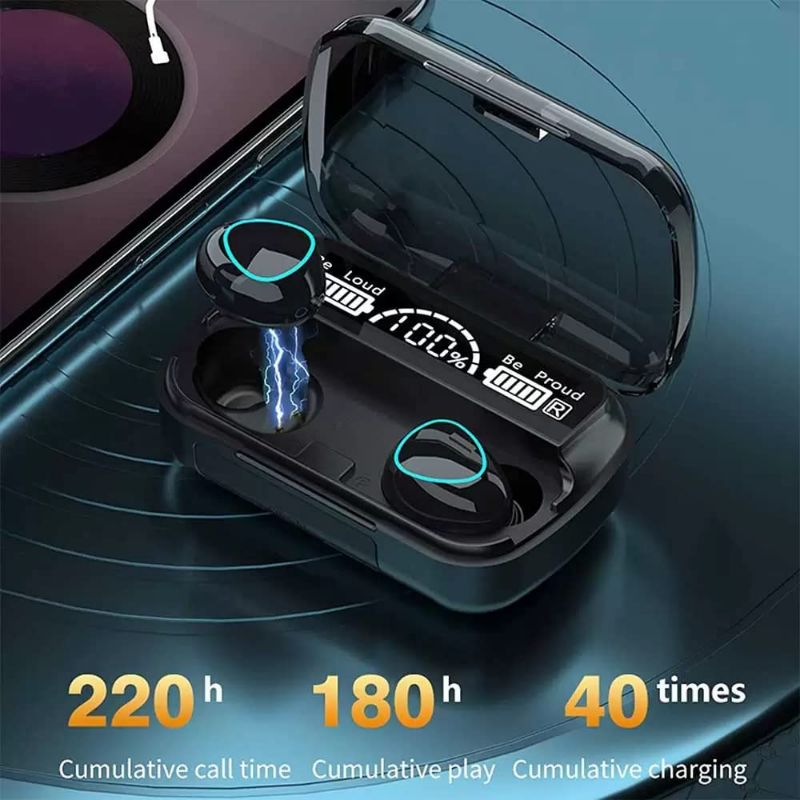 M10 TWS Bluetooth 5.1 Earphones 3500mAh Charging Box Wireless Headphone Stereo Sports Waterproof Earbuds Headsets with Microphone