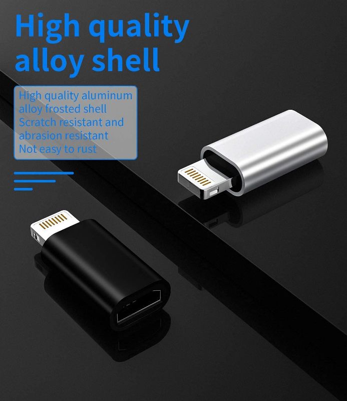 Micro USB to Lightning Adapter,Lightning Male to Micro USB Female Adapter for iPhone 5s 6 6s 7 8 Plus se2 x xr xs 12 11 Mini max pro Ipad Connector Converter Port