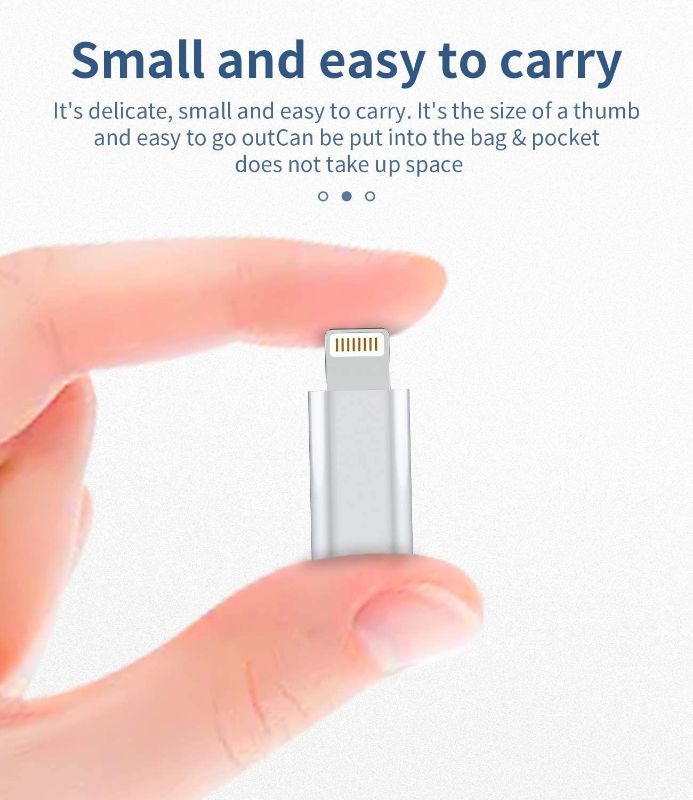 Micro USB to Lightning Adapter,Lightning Male to Micro USB Female Adapter for iPhone 5s 6 6s 7 8 Plus se2 x xr xs 12 11 Mini max pro Ipad Connector Converter Port